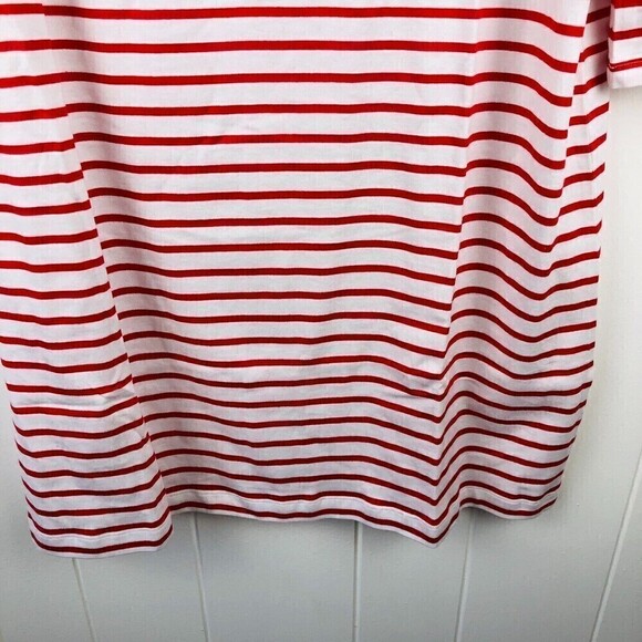 Draper James Womens Striped T-Shirt Dress in Lipstick Red Multi XX-Large - Picture 6 of 11